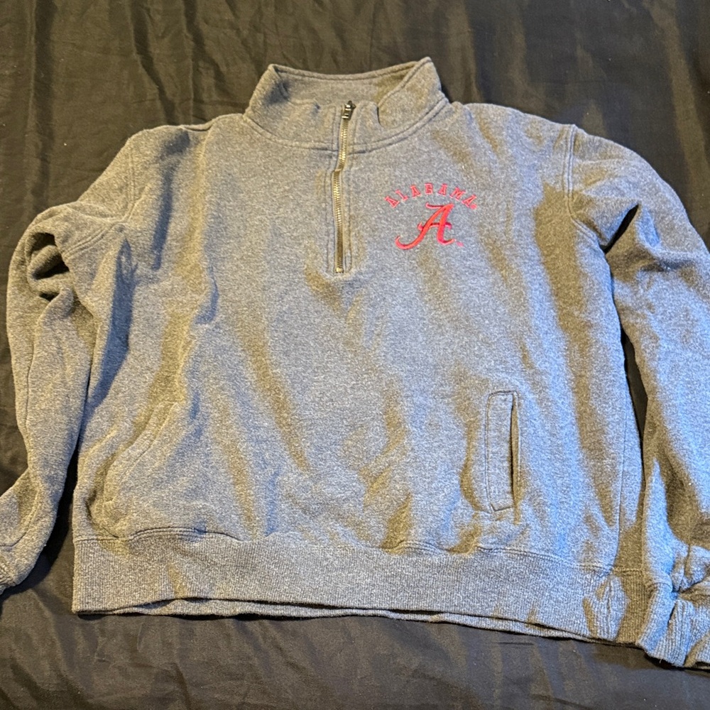 Gray Quarter-Zip Alabama Crimson Tide Sweatshirt